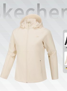 Skechers斯凯奇26款女款防风保暖舒适休闲梭织冲锋衣外套P126W081