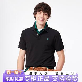 Hazzys哈吉斯男装2025夏季新款经典修身Polo短袖t恤 ASTZE0CBE10
