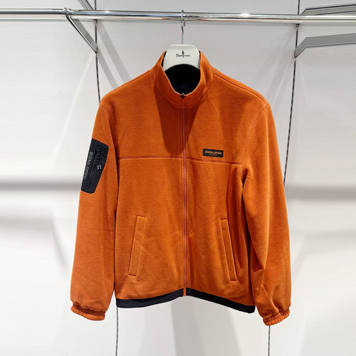 比音勒芬25秋冬新款男双面穿抓绒外套立领针织夹克外套 373255917