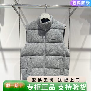 比音勒芬25冬季新款男装毛织羽绒背心立领保暖马甲外套 374250316