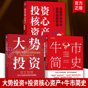 3册 大势投资 A股超额收益行业与选股策略+投资核心资产 在股市长牛中实现超额收益+牛市简史A股五次大牛市的运行逻辑投资书籍正版