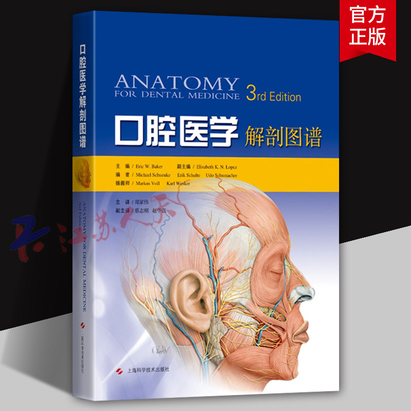 口腔医学解剖图谱 第3版 郑家伟主译 局部全身解剖学头部颈部断层解剖身体其他部位解剖 临床医学书籍 上海科学技术出版社