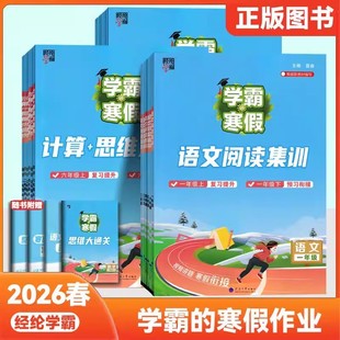 2026春学霸的寒假作业小学一二三四五六年级学霸预科班语文阅读集训+数学计算+思维计算大通关预习衔接复习提升寒假作业