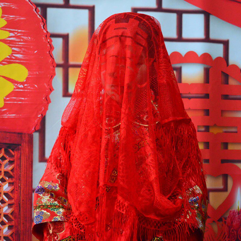 半透明盖喜帕婚纱道具新郎蒙头diy头纱秀禾刺绣红盖头 结婚 中式|ruв категории Аксессуары, свадебное платье, аксессуары, вуаль - от Buy2taobao.com для оказания профессиональной услуги покупки агента Taobao