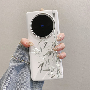 vivox200mini手机壳x100s塑料5G硬式防摔x100ultra半包边男生x90pro+大孔镂空适用裸感风超薄x80酷系中式文青