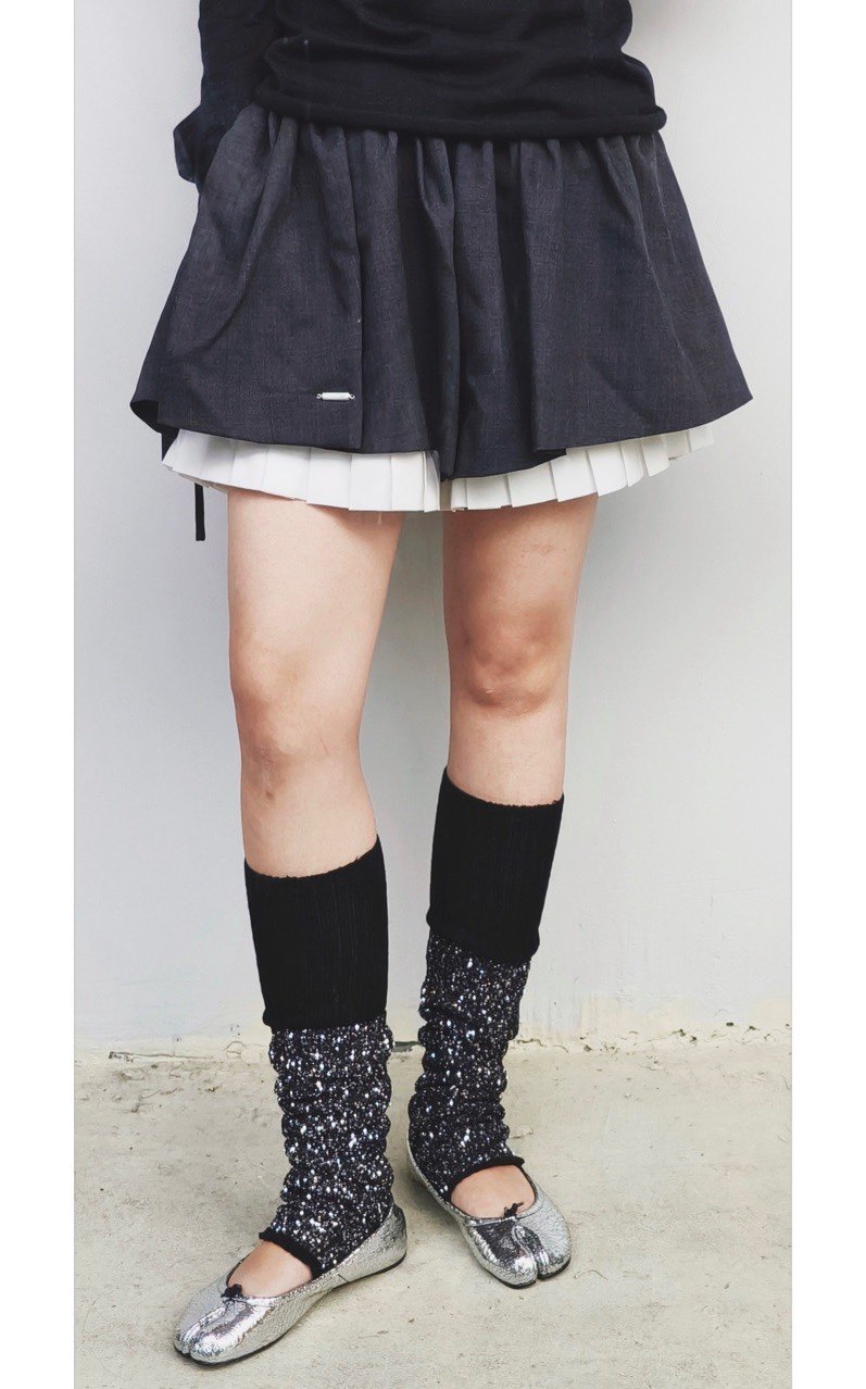 jennie同款小香风满绣亮片袜套袖套 双层羊毛混纺堆堆袜 时髦穿搭,女士内衣/男士内衣/家居服,长筒袜,淘宝优惠券,粉丝福利购,淘宝优惠卷