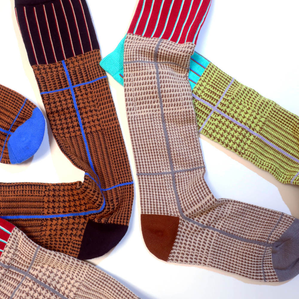 小众设计师小腿袜美腿及膝长筒袜女秋冬显瘦彩色条纹拼色堆堆袜,女士内衣/男士内衣/家居服,长筒袜,淘宝优惠券,粉丝福利购,淘宝优惠卷