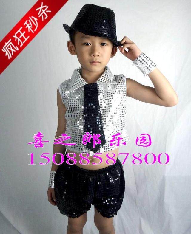 儿童拉丁舞服装 男孩爵士舞 幼儿街舞 六一演出 舞台表演 舞蹈
