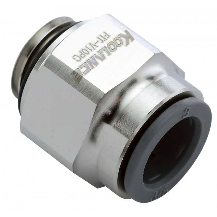 KOOLANCE  FIT-V10PC 3/8in (9.5mm) OD, G 1/4 BSPP 推接管接头