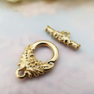 日本partsclub合金欧式花朵图案手链项链OT扣搭扣diy饰品配件