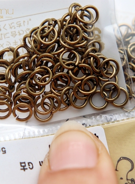 日本进口贵和 开口圈金古美古青铜色挂圈超全型号原装diy饰品配件