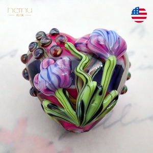 美国进口手工威尼斯桃心珠diy