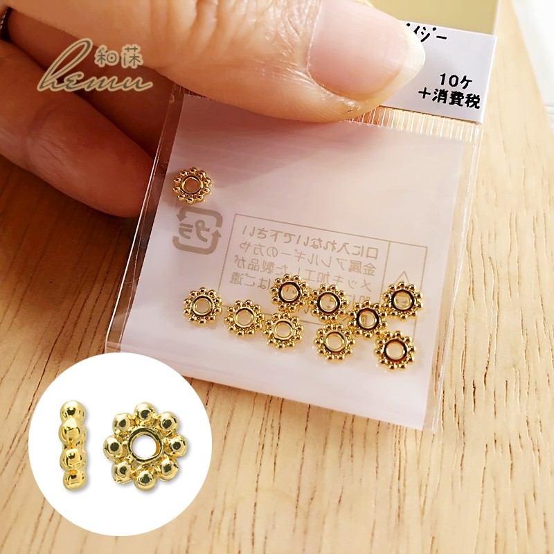 日本贵和kiwa 雏菊梅花隔珠垫片铜镀金diy手工制作串珠饰品配件,饰品/流行首饰/时尚饰品新,其他DIY饰品配件,淘宝优惠券,粉丝福利购,淘宝优惠卷