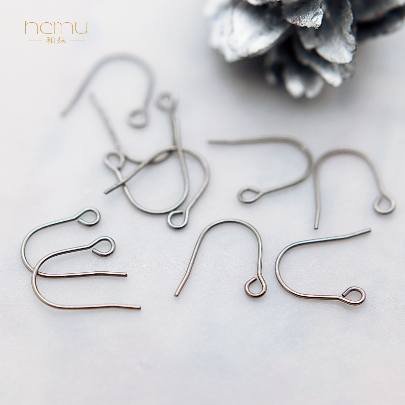 日本PC纯钛U字耳钩diy金属防过敏