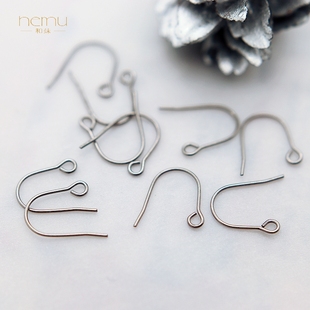 日本partsclub 纯钛防金属过敏U字挂钩鱼钩耳钩耳环diy饰品配件