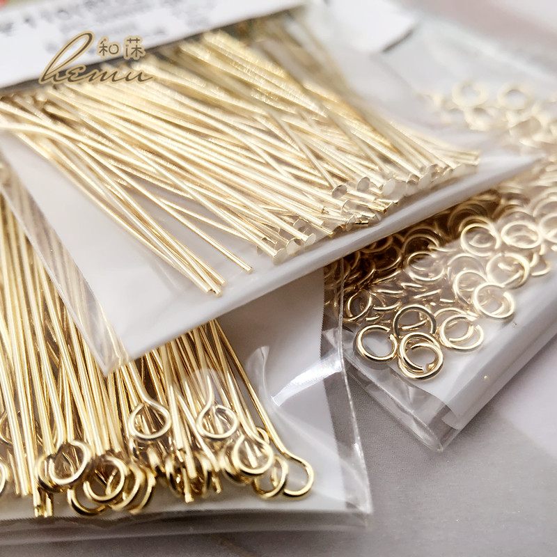 日本partsclub T针9针开口圈diy手工耳环项链饰品基础配件 浅金色,饰品/流行首饰/时尚饰品新,其他DIY饰品配件,淘宝优惠券,粉丝福利购,淘宝优惠卷