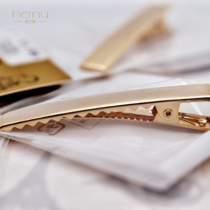 diy头饰发饰配件 日本贵和kiwa扁平长条夹鳄鱼夹鸭嘴夹鱼夹发夹