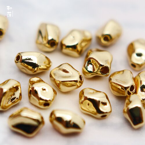 7×5mm铜镀金异形巴洛克隔珠