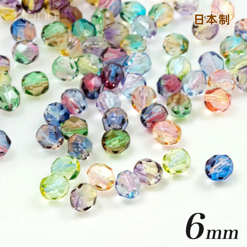 日本6mm手工渐变色菠萝珠玻璃珠
