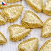 捷克进口 16×13mm细长冰裂爱心桃心串珠散珠耳环挂件diy饰品配件