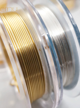 手工绕线14k包金保色铜丝diy造型