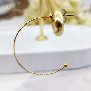 日本贵和kiwa 钛金属防过敏耳圈箍可穿珠悬挂开口环diy饰品配件