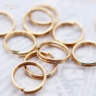 日本贵和kiwa 双层开口圆环挂圈连接环牢固稳定防脱diy饰品配件