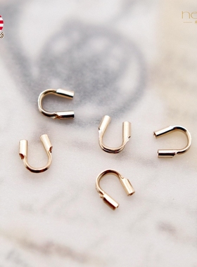 美国进口14KGF包金注金持久保色U字扣U形扣包线护线扣diy饰品配件