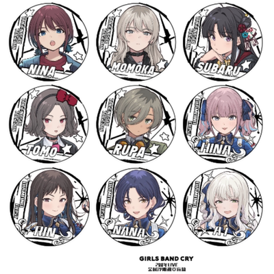 【官方正版】gbc哭泣少女乐队GIRLSBANDCRY2周年LIVE金属浮雕徽章