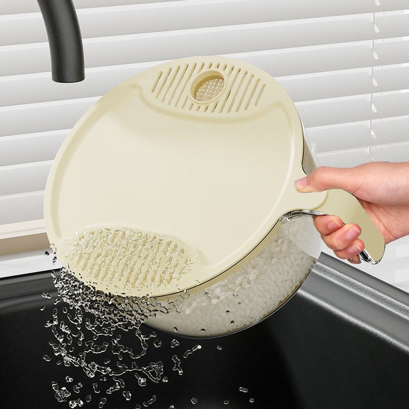 蔬果洗菜篮沥水篮厨房专用淘米不漏米水果蔬菜多功能收纳大容量