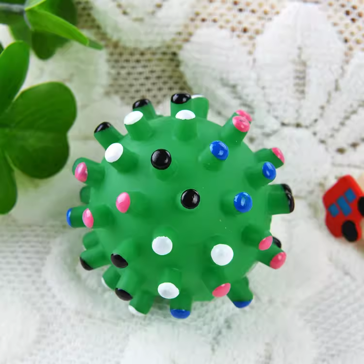 [3件包邮]宠物玩具狗狗猫发声玩具球泰迪博美橡胶毛绒玩具逗猫棒