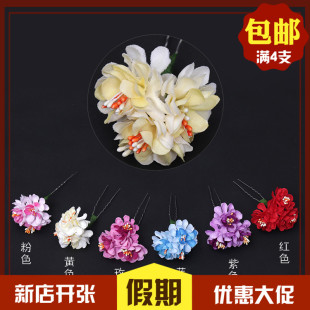 戏曲戏剧豫剧京剧青衣花旦小姐丫鬟头饰头花鬓花耳边花藤萝叉花