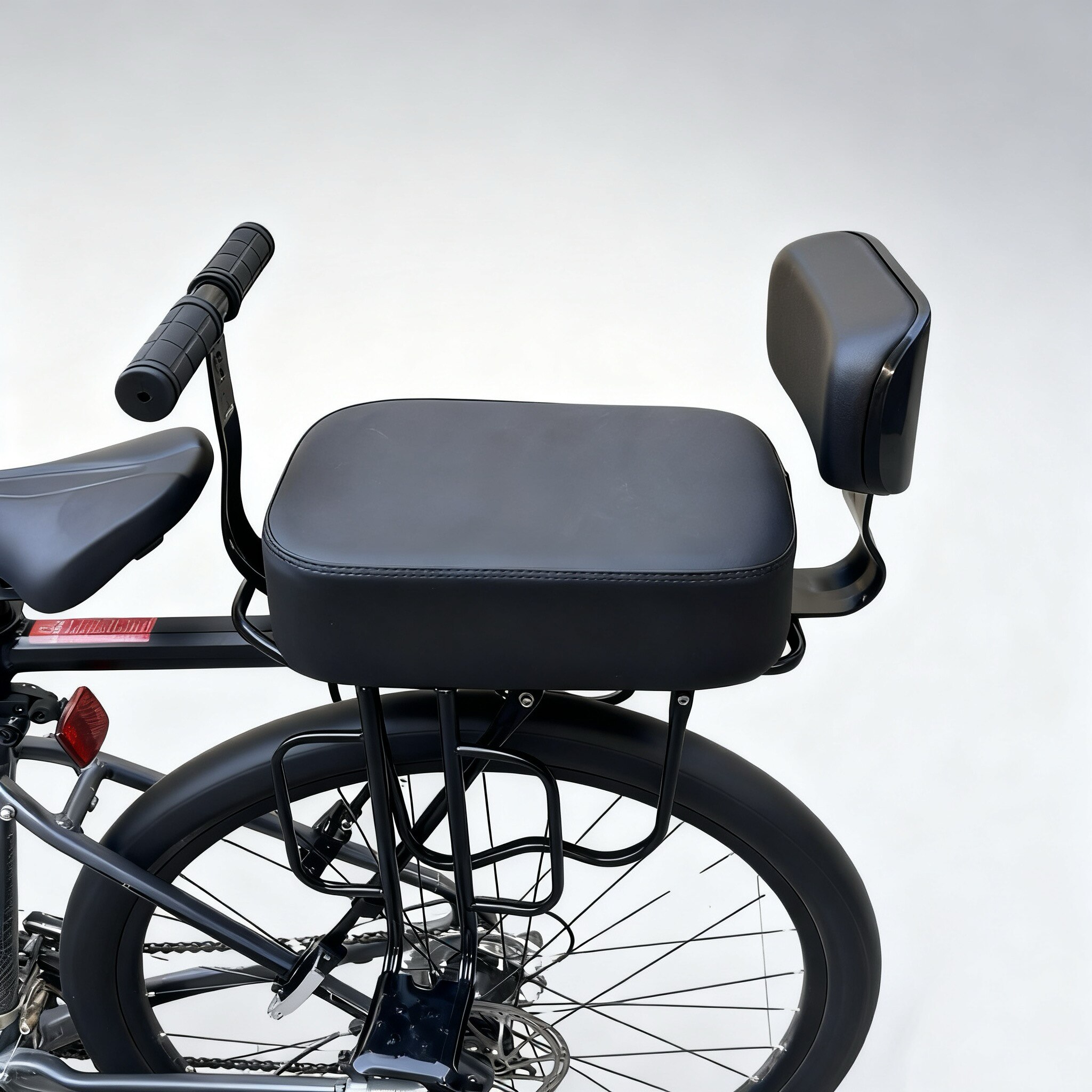 山地车自行车宝宝后座椅折叠车后置大童小孩学生后坐儿童座椅坐凳