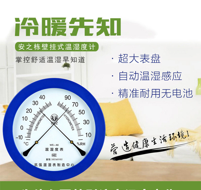 温湿表大客厅挂式实用大圆指针