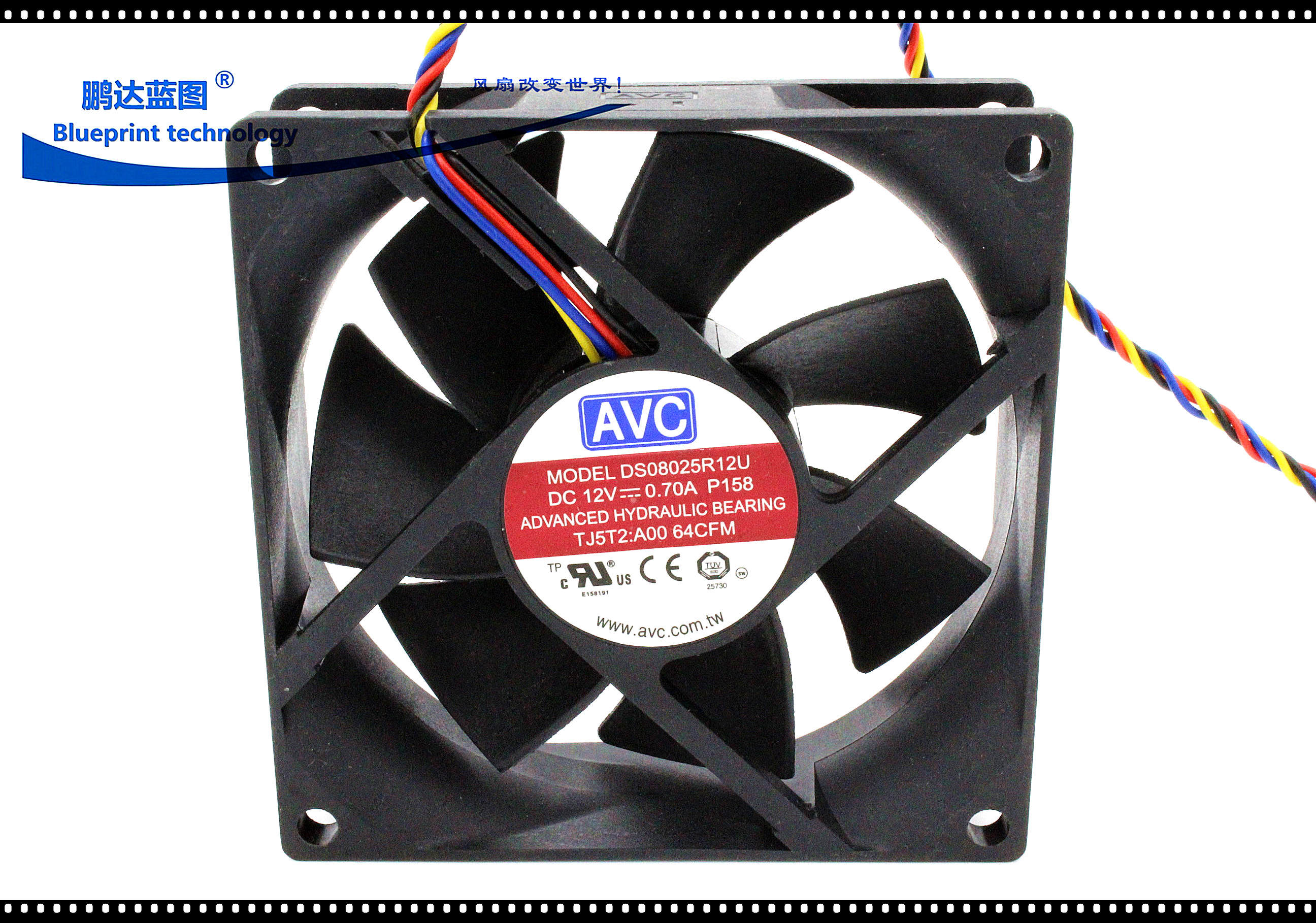 新款 V 8CM/厘米 四线PWM调速 CPU风扇 DS08025R12U