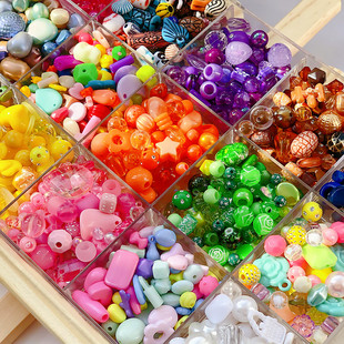 50克彩虹复古串珠散珠盲盒福袋DIY手工饰品手机链项链配件材料