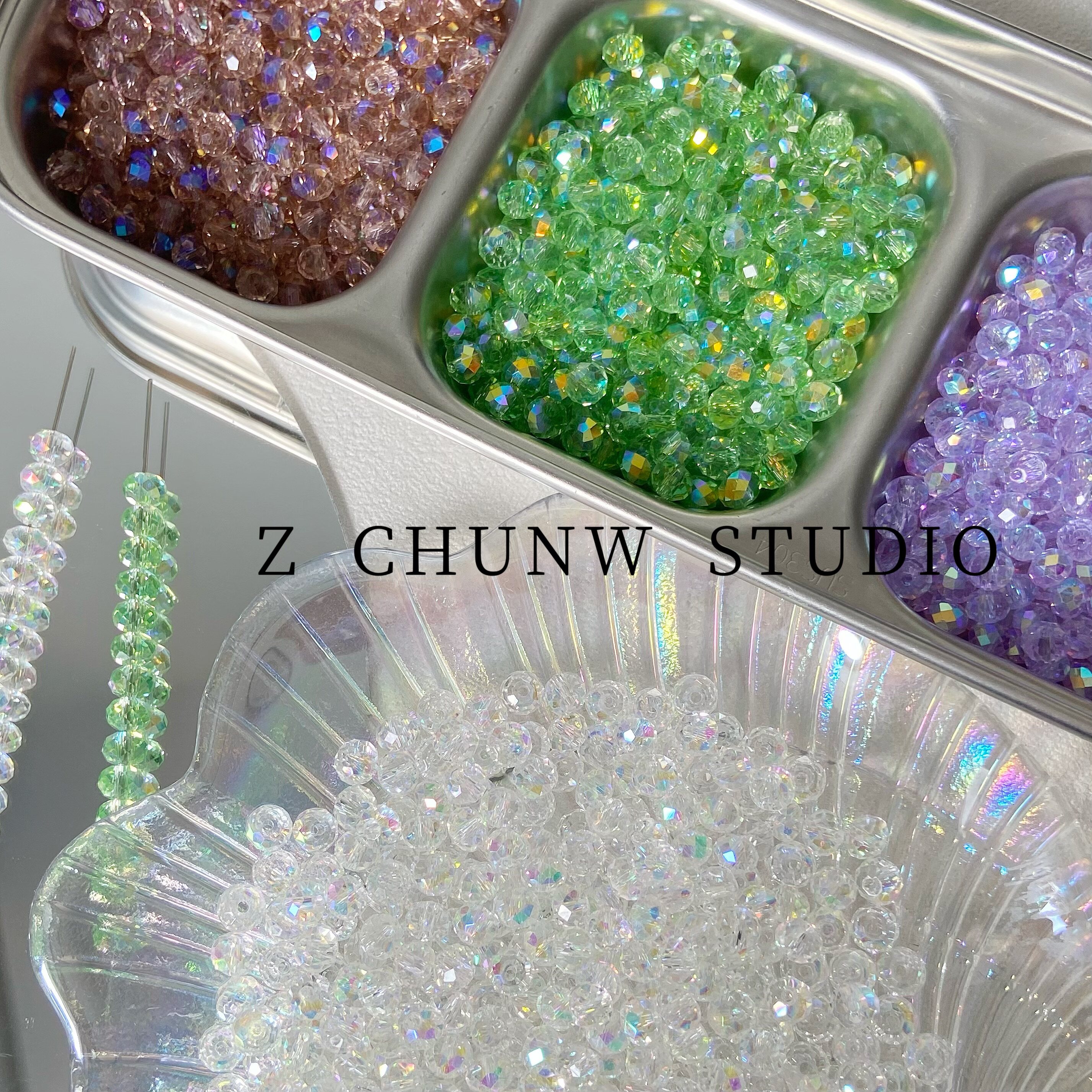 【爆闪星河】卡4卡6施华洛水晶散珠diy手工配件散珠手链串珠材料