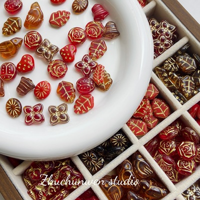 其他+捷克琉璃+小鸟铃铛羽毛