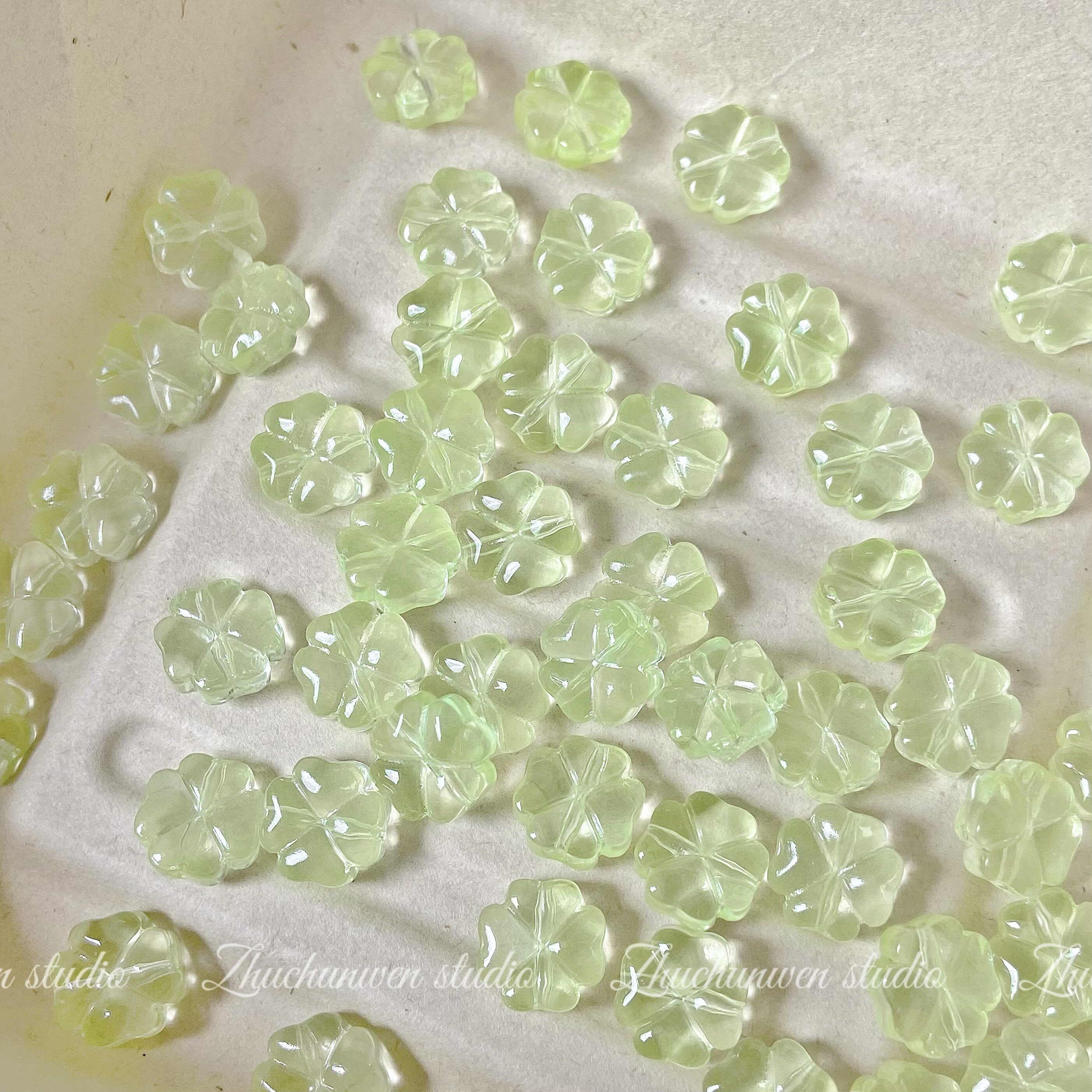 【四叶草】琉璃幸运草应援串珠手作diy吊坠挂件手链饰品配件材料