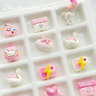 可爱云朵合金蝴蝶结小兔