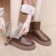羊皮毛一体真皮防滑保暖东北棉鞋 2025新款 雪地靴女款 厚底羊毛靴子
