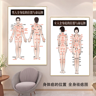 祛痣广告图全身痣挂画男女面痣取痣图片面部点痣宣传图身体痣相图