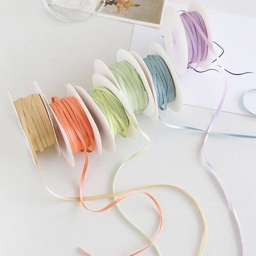 3mm细丝带花束花艺彩带手工diy材料编头发饰蝴蝶结蛋糕缎带包装