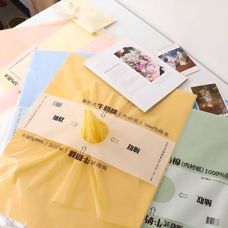 清仓抽取内衬衬纸牛奶棉花花束包装纸防水材料鲜花棉纸花艺diy图片