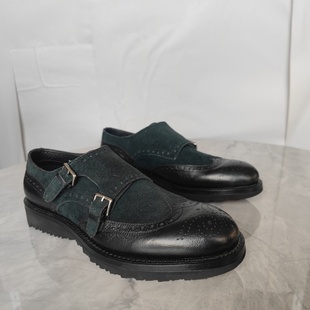 撤柜反绒磨砂袋鼠皮超轻耐磨舒适发泡底日常休闲聚会高端孟克男鞋