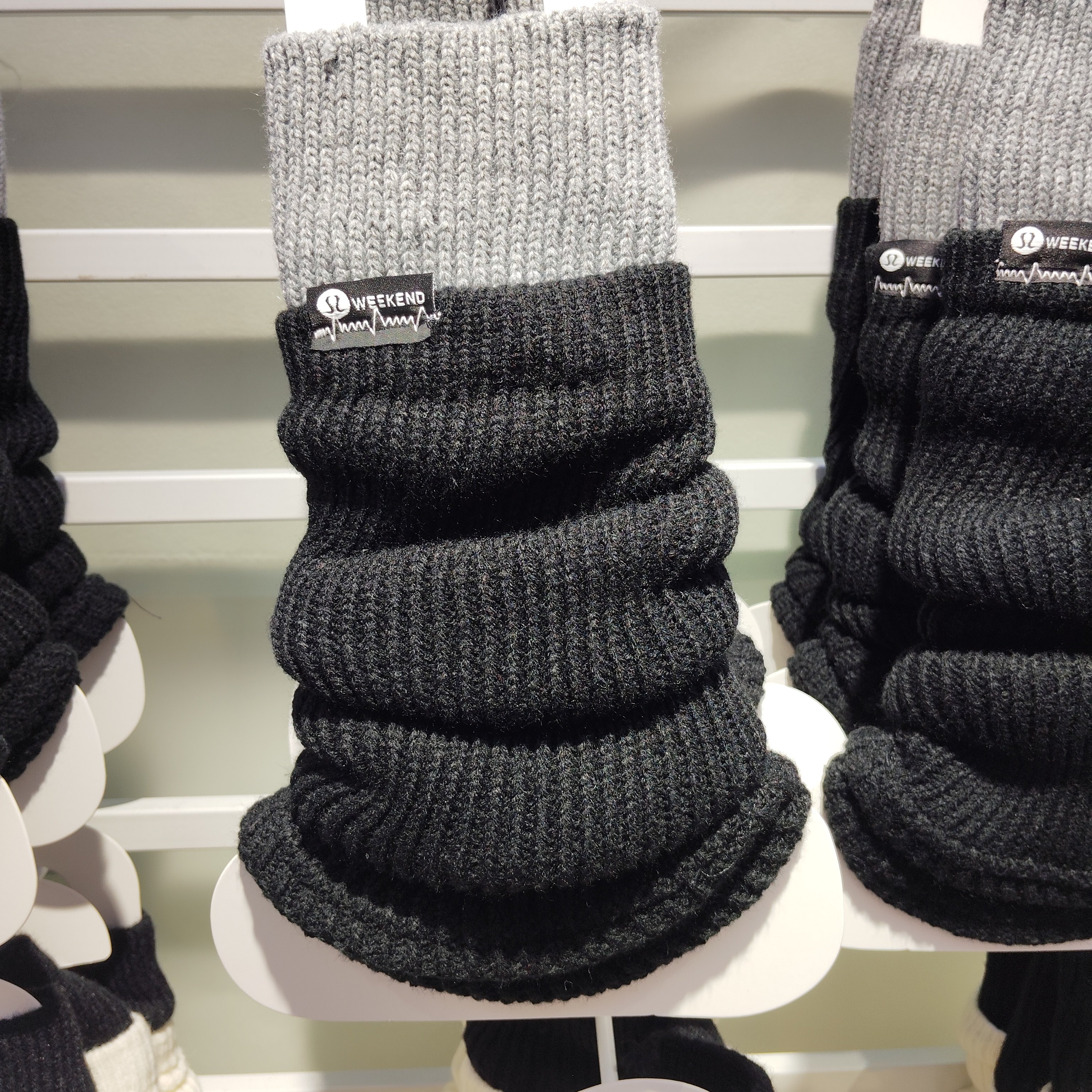 新款袜套女秋冬季堆堆袜子加厚中筒袜拼色运动针织腿套小腿袜