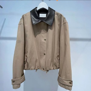 麦麦家商场同款2026春季新款时尚百搭短款皮衣外套女4H2111171