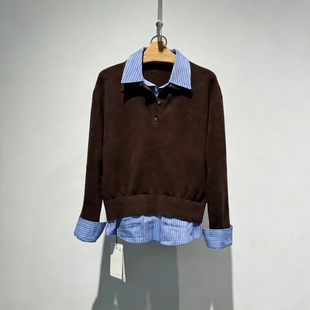 MM商场同款2026春季新款时尚百搭假两件针织衫女5H2230631