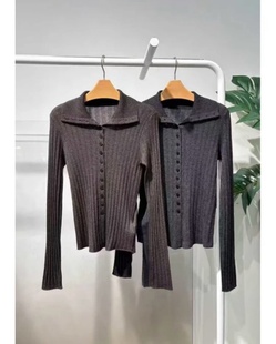 MM商场同款秋季新款简约显瘦针织衫女5GA134071