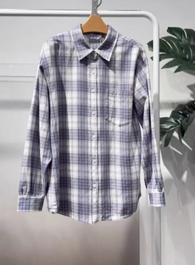 MM商场同款2026春季新款时尚百搭格子衬衫女4H2120601